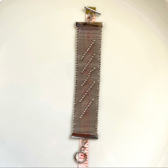 Silver Tone Bracelet with Ball Pin Design - Picture 5 of 5